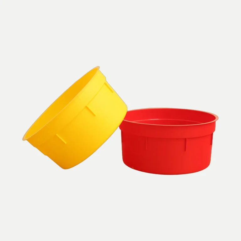 Recipient jaune realise par Plazur Industries